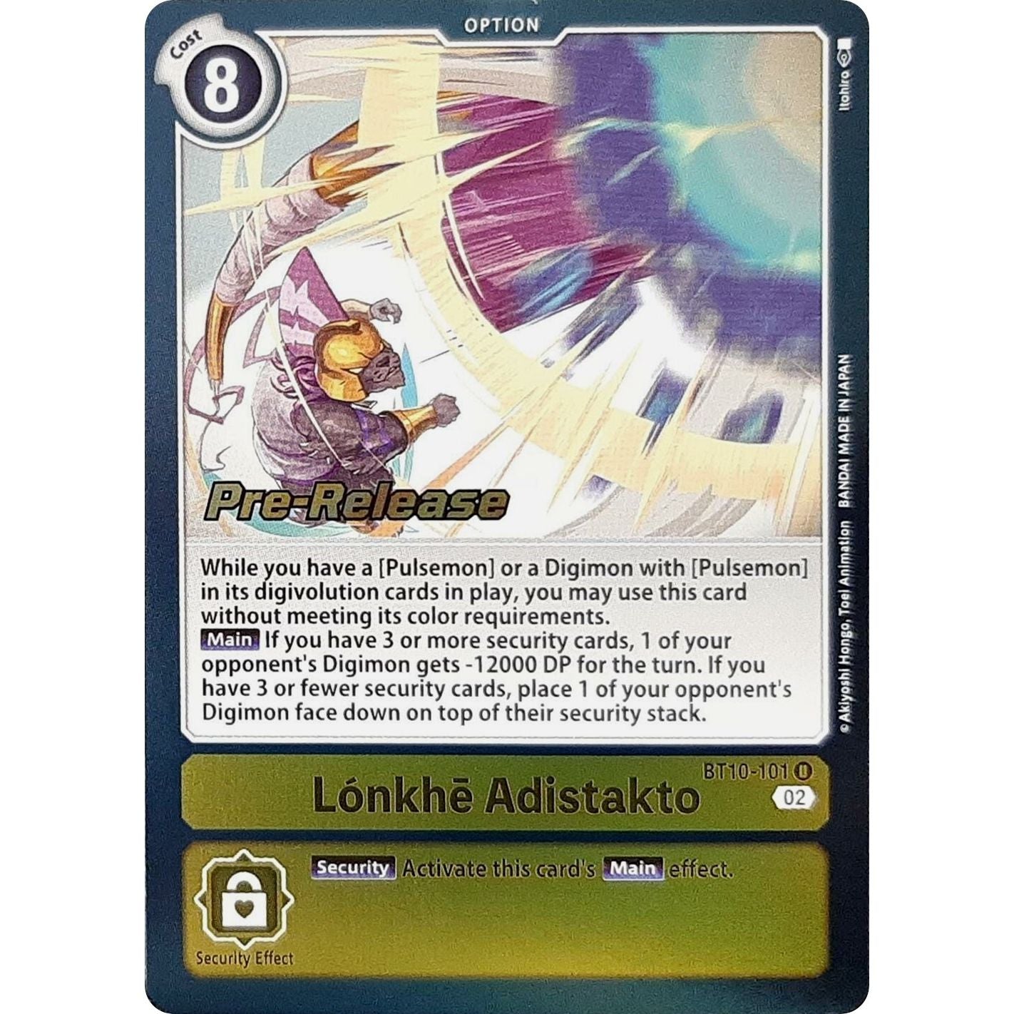 Image for Lonkhe Adistakto (BT10-101 U) (BT10_PR) - Digimon Card Game