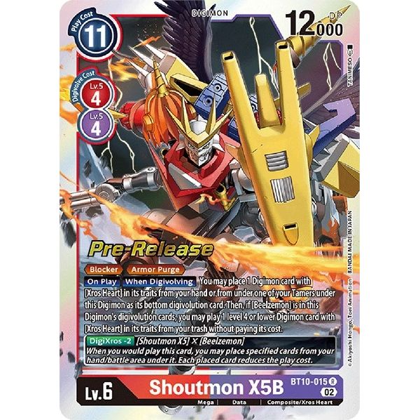 Image for Shoutmon X5B (BT10-015 R) (BT10_PR) - Digimon Card Game