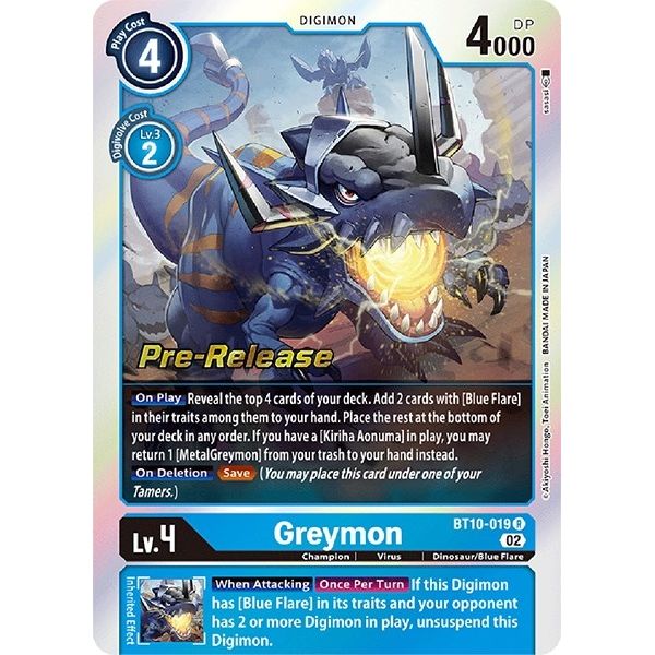 Image for Greymon (BT10-019 R) (BT10_PR) - Digimon Card Game