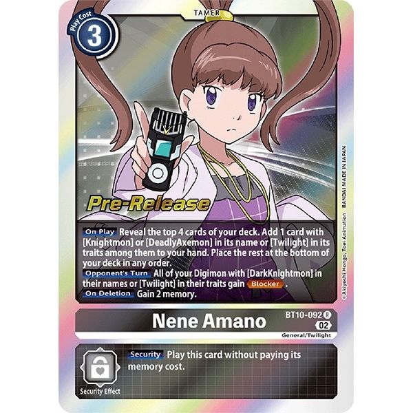 Image for Nene Amano (BT10-092 R) (BT10_PR) - Digimon Card Game