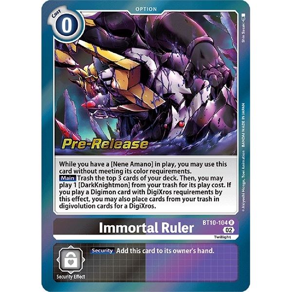 Image for Immortal Ruler (BT10-104 R) (BT10_PR) - Digimon Card Game