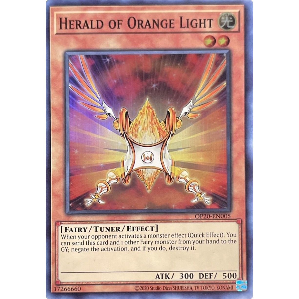 Image for Herald of Orange Light (OP20-EN005) (OP20) - YuGiOh