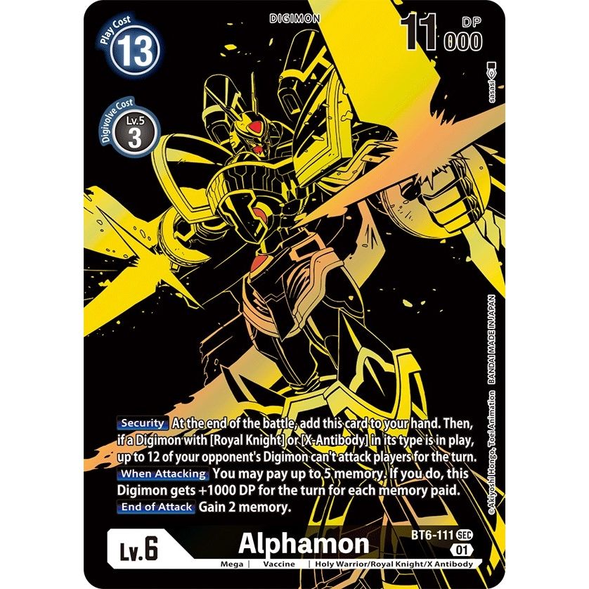 Image for Alphamon (Xros Encounter Ghost Rare) (BT6-111 SEC) (BT06) - Digimon Card Game