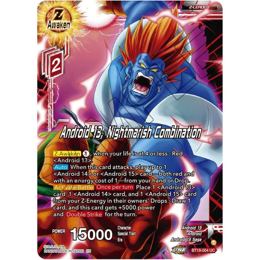Image for Android 13, Nightmarish Combination (BT19-004) (DBS-B19) - Dragon Ball Super: Masters