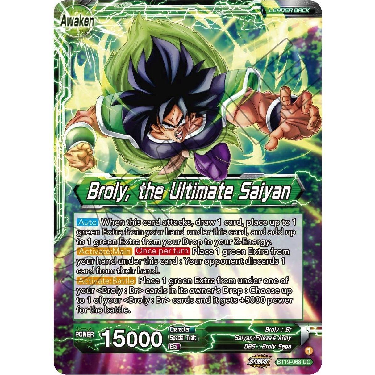 Image for Broly // Broly, the Ultimate Saiyan (BT19-068) (DBS-B19) - Dragon Ball Super: Masters