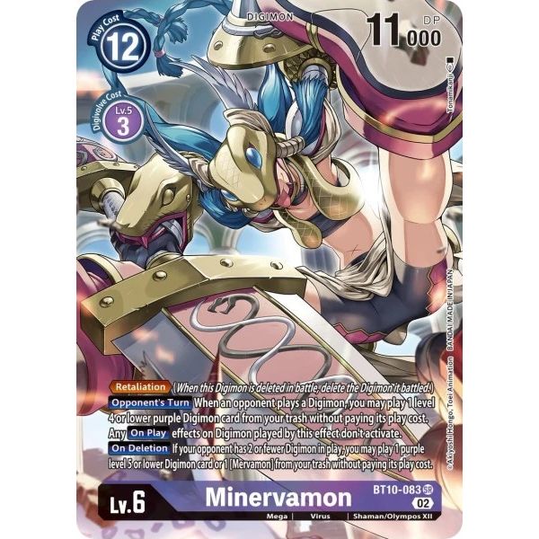 Image for Minervamon (Alternate Art) (BT10-083 SR) (BT10) - Digimon Card Game