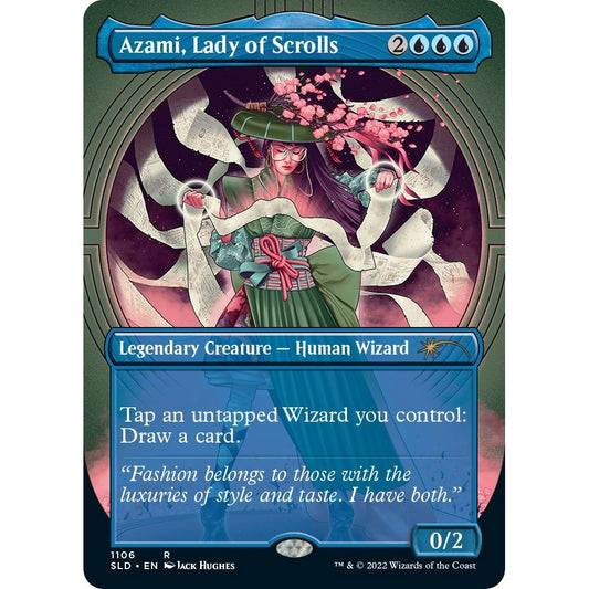 Image for Azami, Lady of Scrolls (Borderless) (1106) (SLD) - Magic: The Gathering