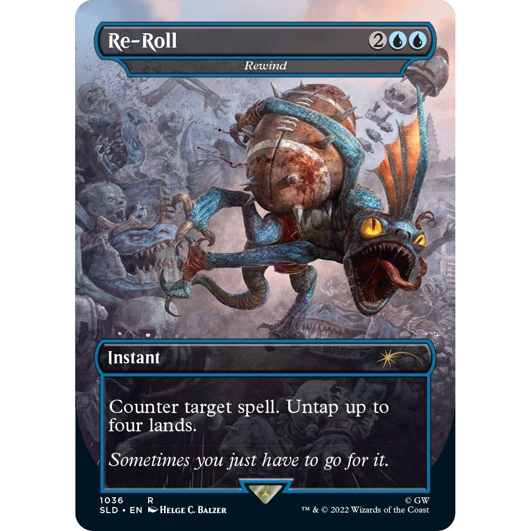 Image for Re-Roll - Rewind (Borderless) (1036) (SLD) - Magic: The Gathering
