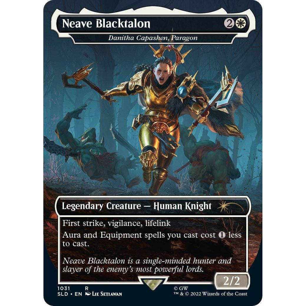 Image for Neave Blacktalon - Danitha Capashen, Paragon (Borderless) (1031) (SLD) - Magic: The Gathering