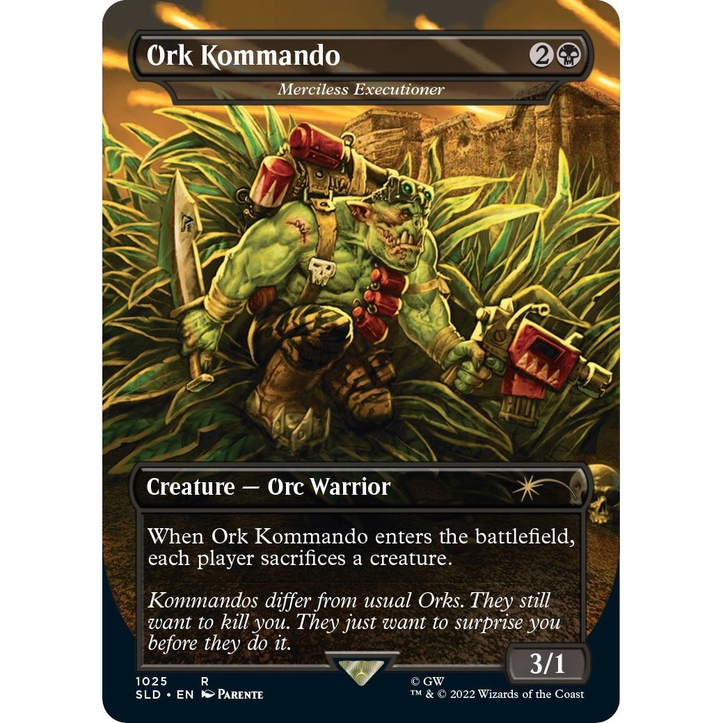 Image for Ork Kommando - Merciless Executioner (Borderless) (1025) (SLD) - Magic: The Gathering