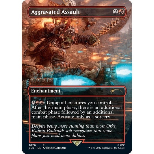 Image for Aggravated Assault (Borderless) (1026) (SLD) - Magic: The Gathering