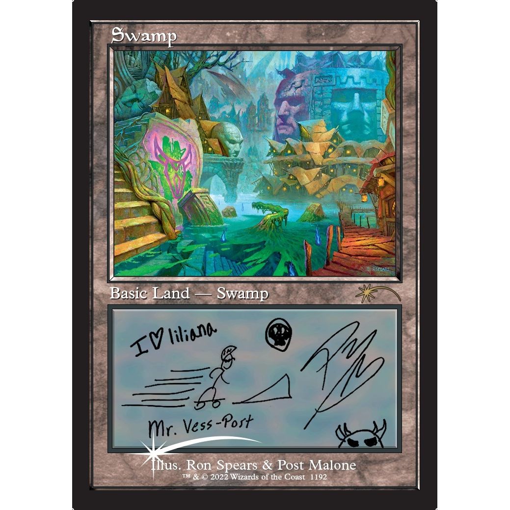 Image for Swamp (Post Malone) (1192) (SLD) - Magic: The Gathering
