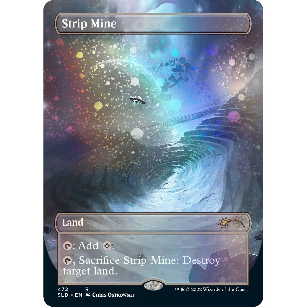 Image for Strip Mine (Borderless) (Galaxy Foil) (472) (SLD) - Magic: The Gathering