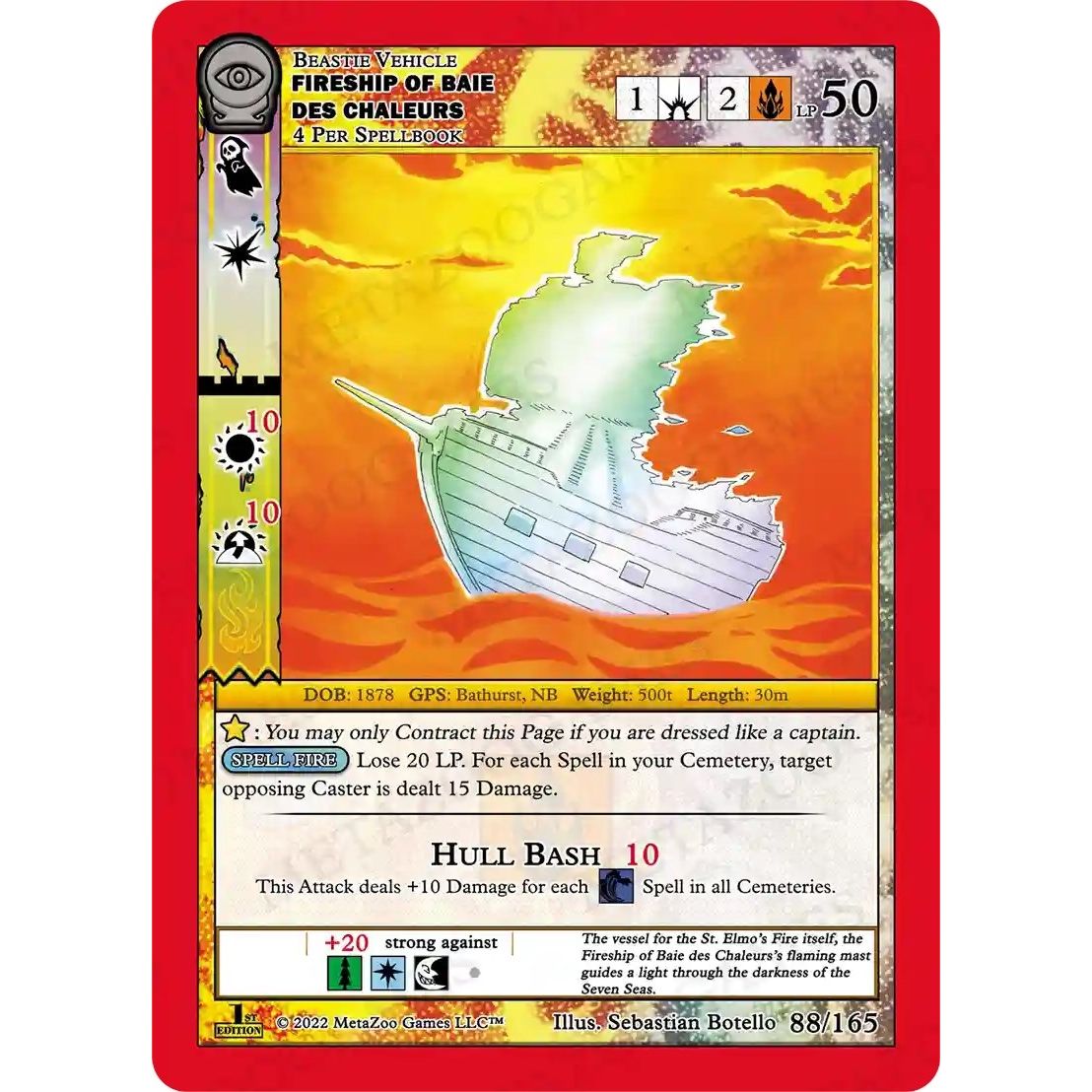 Image for Fireship of Baie Des Chaleurs (88/165) (SCE1E) - MetaZoo