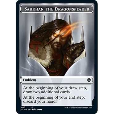 Image for Emblem - Sarkhan, the Dragonspeaker Double-Sided Token (27) (SCD) - Magic: The Gathering