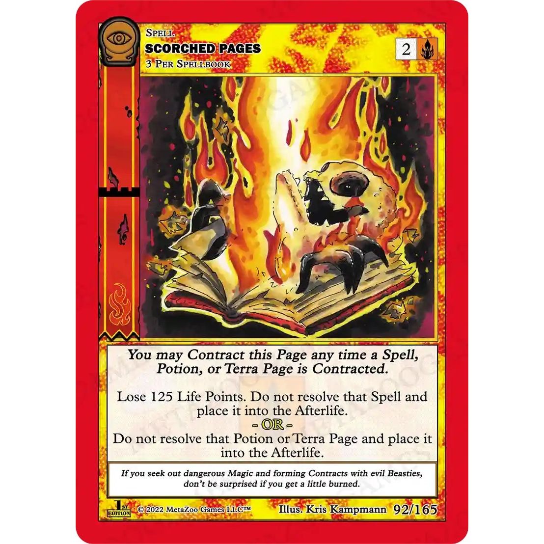 Image for Scorched Pages (92/165) (SCE1E) - MetaZoo