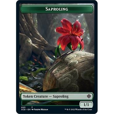Image for Saproling // Human Warrior Double-Sided Token (23 // 6) (SCD) - Magic: The Gathering