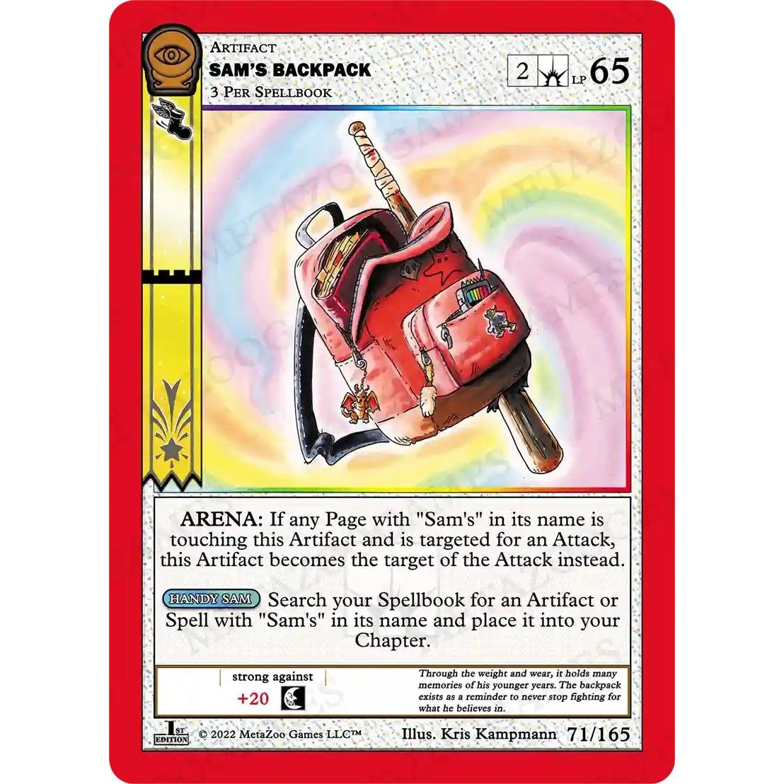Image for Sam's Backpack (71/165) (SCE1E) - MetaZoo