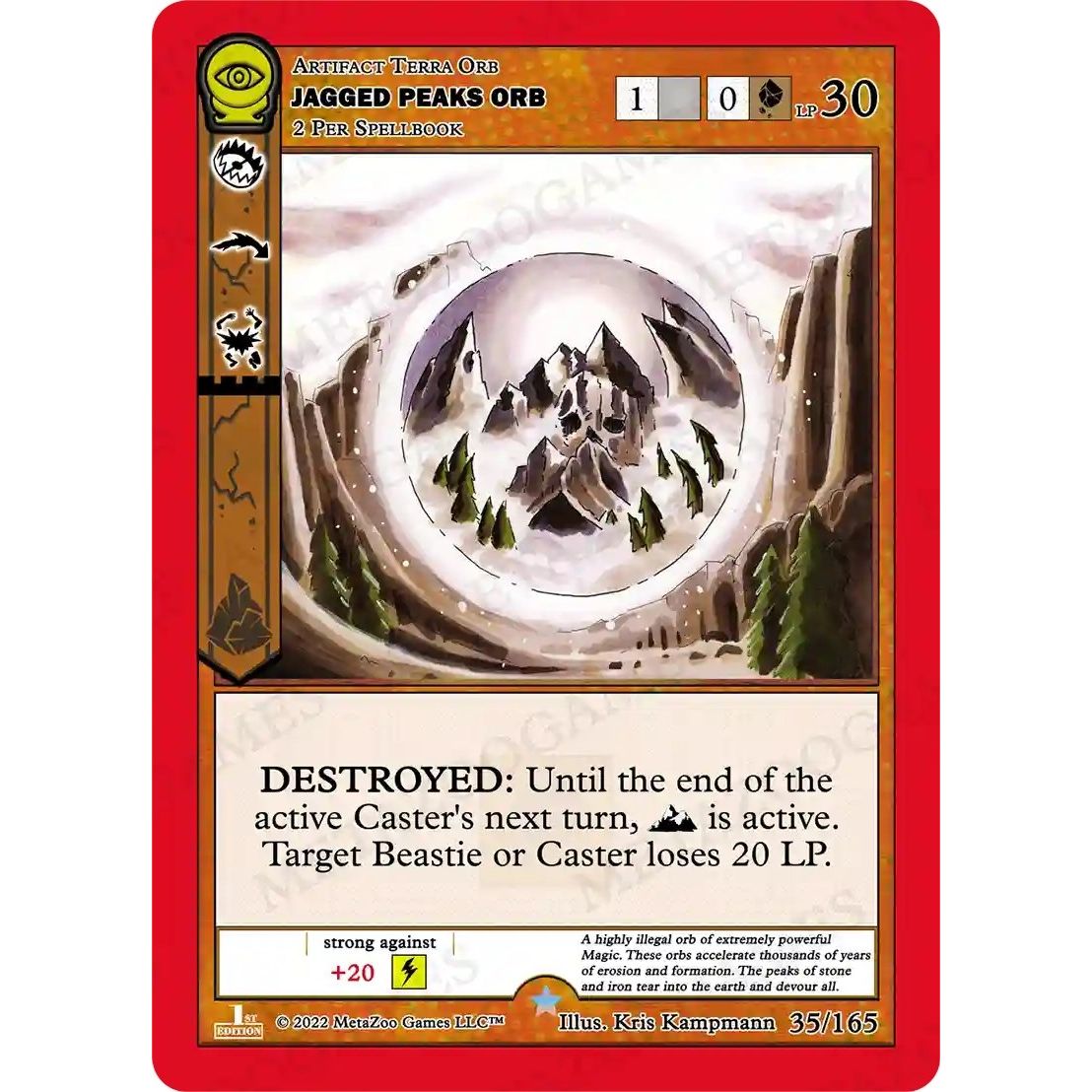 Image for Jagged Peaks Orb (35/165) (SCE1E) - MetaZoo