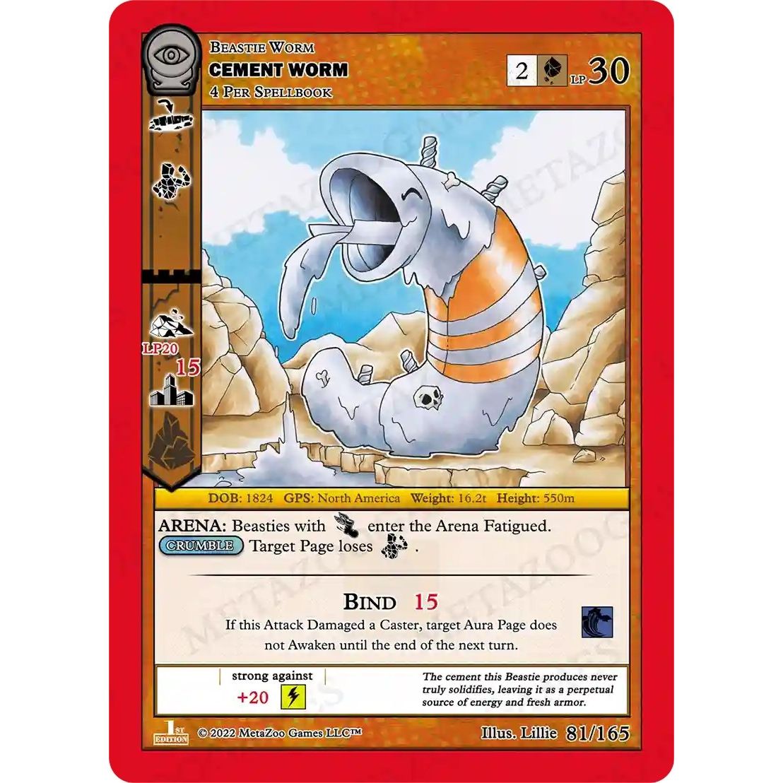 Image for Cement Worm (81/165) (SCE1E) - MetaZoo