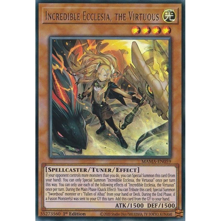 Image for Incredible Ecclesia, the Virtuous (MAMA-EN059) (MAMA) - YuGiOh