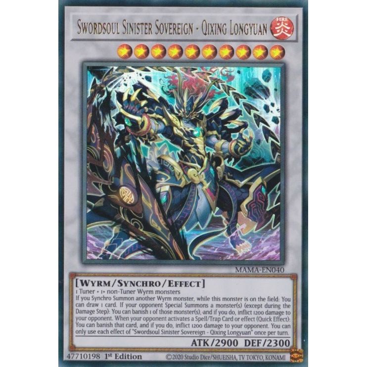 Image for Swordsoul Sinister Sovereign - Qixing Longyuan (MAMA-EN040) (MAMA) - YuGiOh