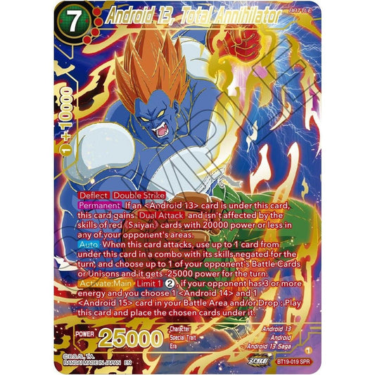 Image for Android 13, Total Annihilator (SPR) (BT19-019) (DBS-B19) - Dragon Ball Super: Masters