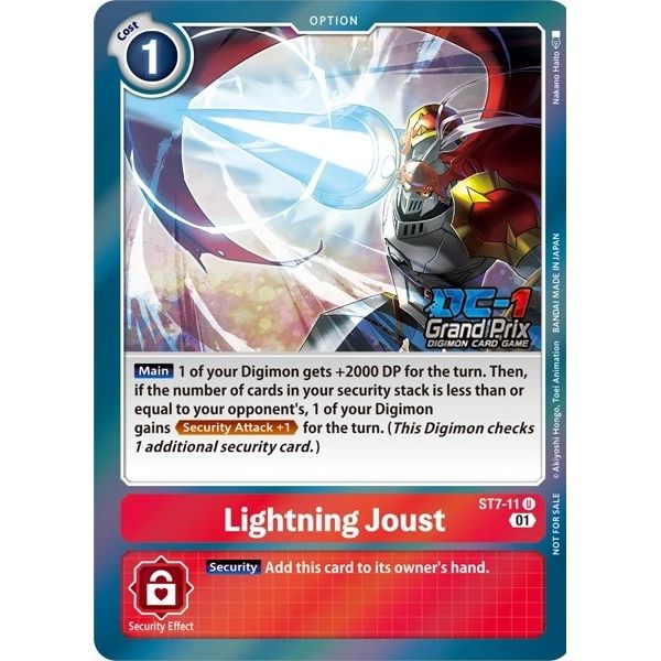 Image for Lightning Joust (DC-1 2022 Stamped) (ST7-11 U) (ST-7) - Digimon Card Game