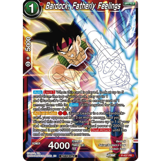 Image for Bardock, Fatherly Feelings (Zenkai Series Tournament Pack Vol.2) (P-437) (TPR) - Dragon Ball Super: Masters