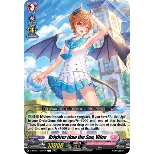 Image for Brighter than the Sun, Viine (D-LBT03/055EN) (D-LBT03) - Cardfight Vanguard