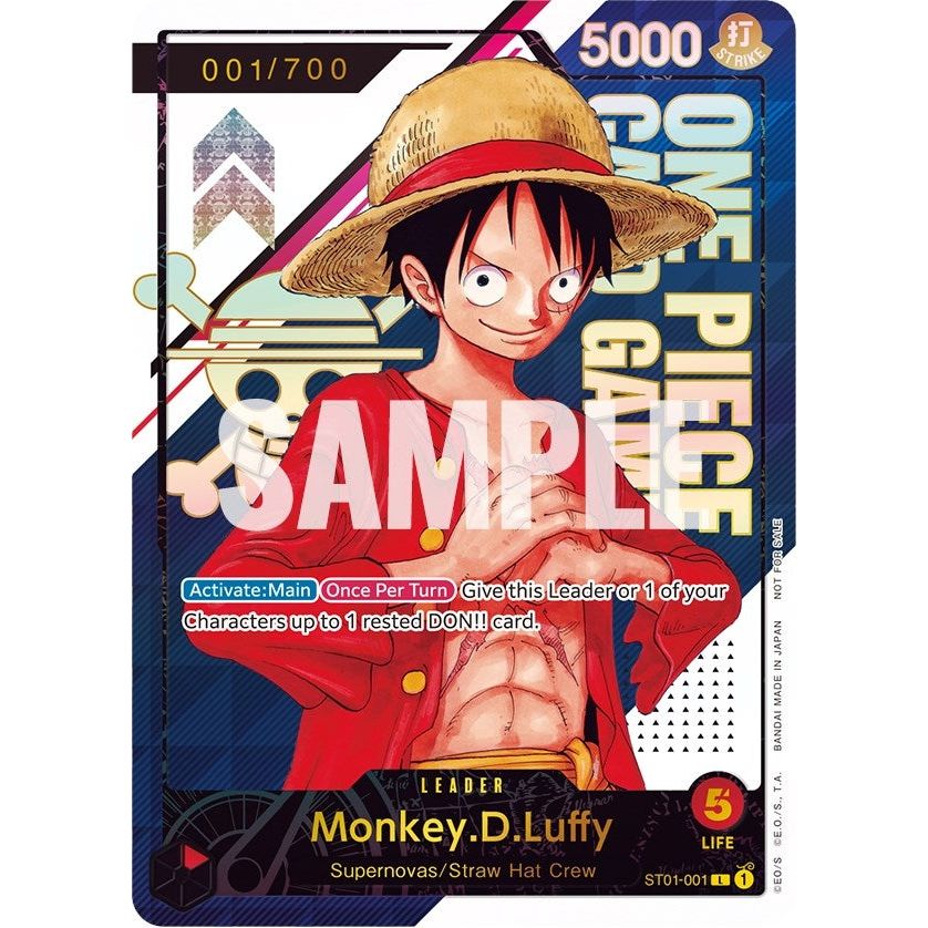 Image for Monkey.D.Luffy - ST01-001 [Serial Number] (ST01-001) (OP-PR) - One Piece Card Game