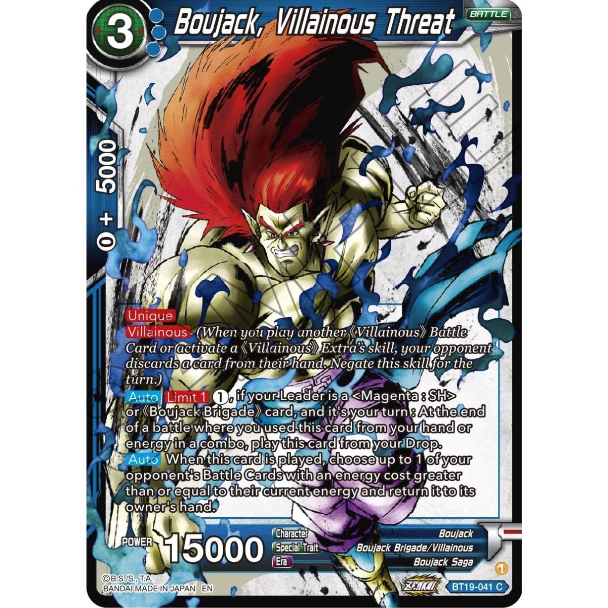 Image for Boujack, Villainous threat (BT19-041) (DBS-B19) - Dragon Ball Super: Masters