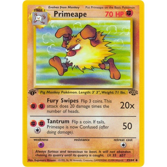 Image for Primeape (43/64) (JU) - Pokemon