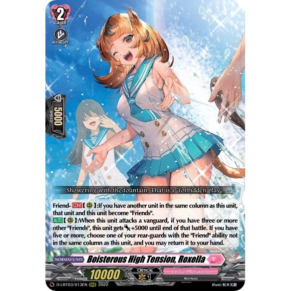 Image for Boisterous High Tension, Roxella (D-LBT03/013EN) (D-LBT03) - Cardfight Vanguard