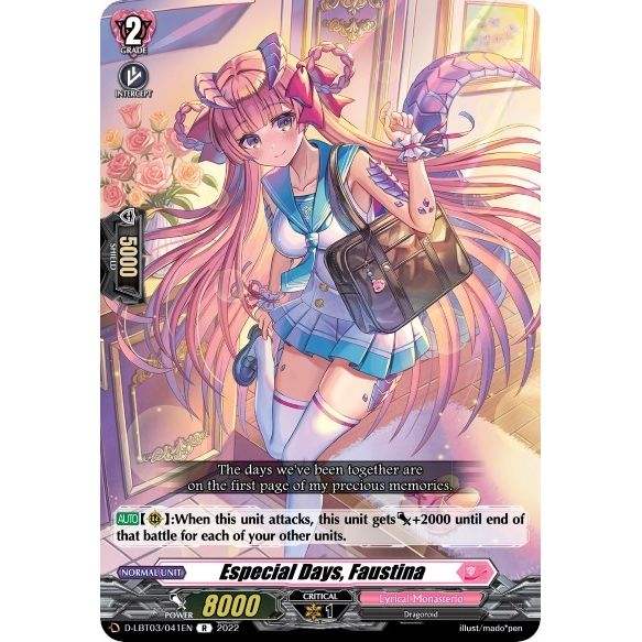 Image for Especial Days, Faustina (D-LBT03/041EN) (D-LBT03) - Cardfight Vanguard