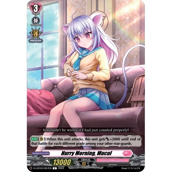Image for Hurry Morning, Mucul (D-LBT03/057EN) (D-LBT03) - Cardfight Vanguard