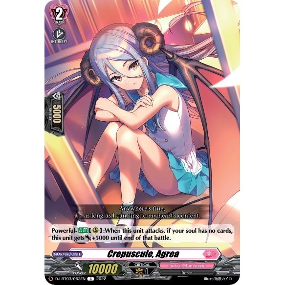 Image for Crepuscule, Agrea (D-LBT03/063EN) (D-LBT03) - Cardfight Vanguard