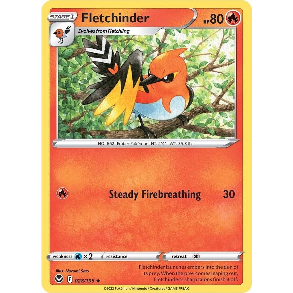 Image for Fletchinder (028/195) (SWSH12) - Pokemon