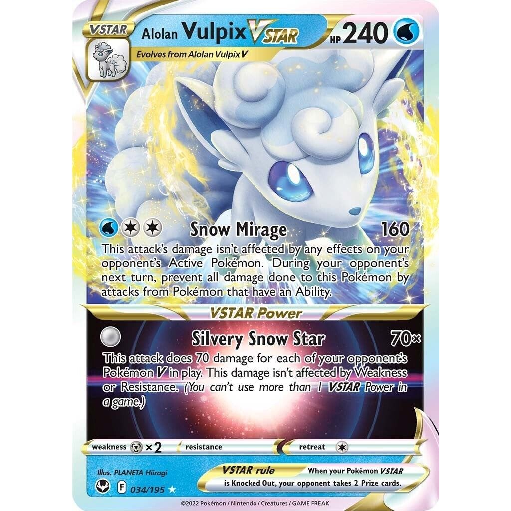 Image for Alolan Vulpix VSTAR (034/195) (SWSH12) - Pokemon