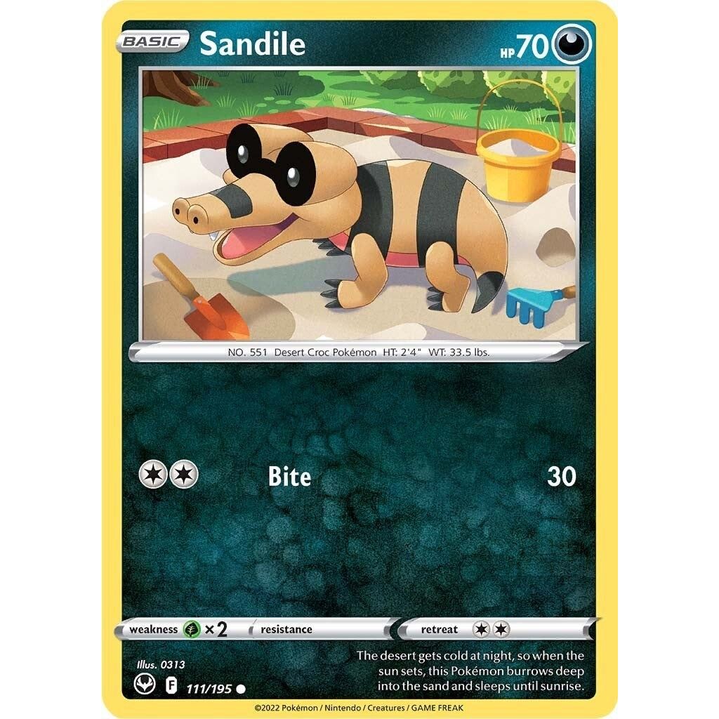 Image for Sandile (111/195) (SWSH12) - Pokemon