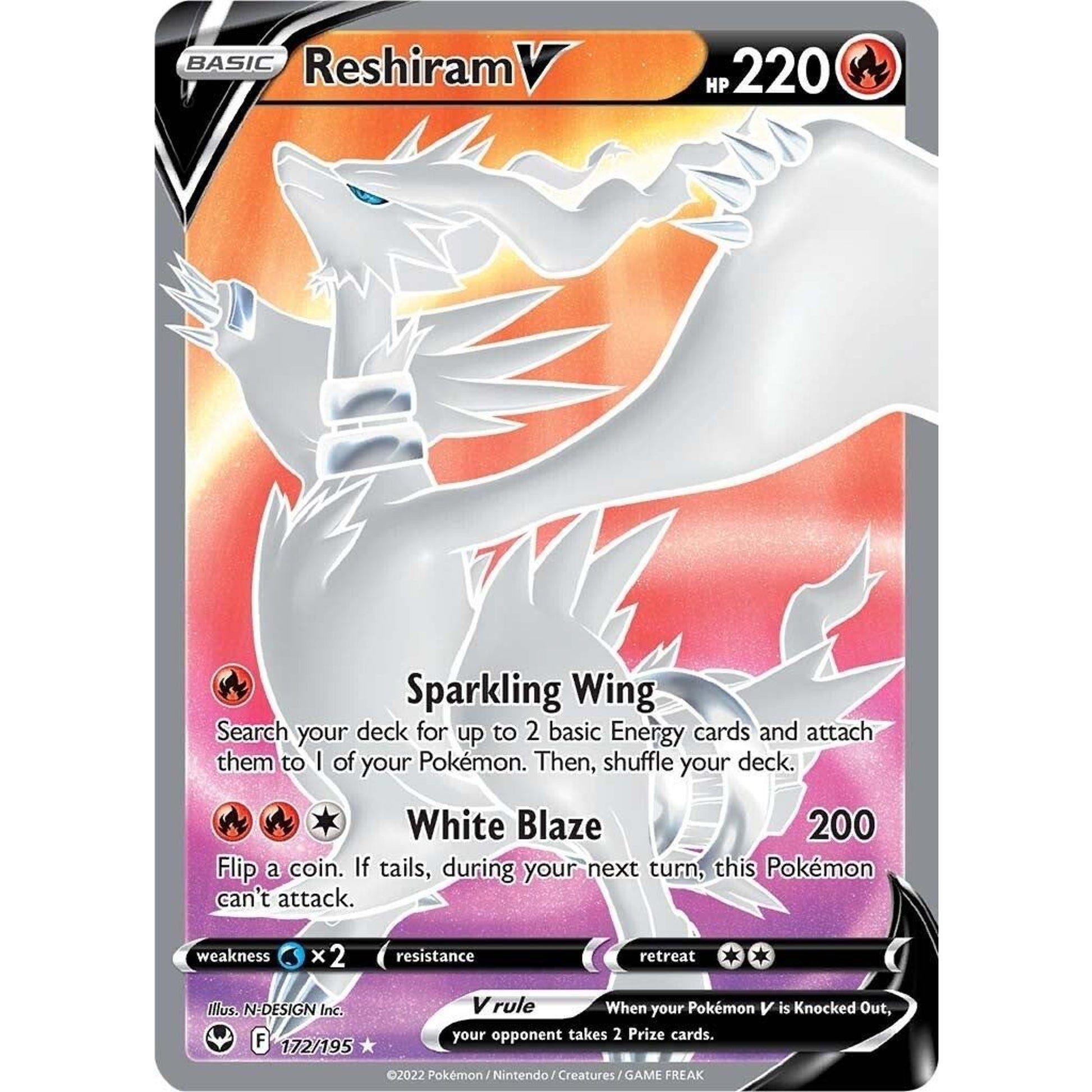 Image for Reshiram V (Full Art) (172/195) (SWSH12) - Pokemon