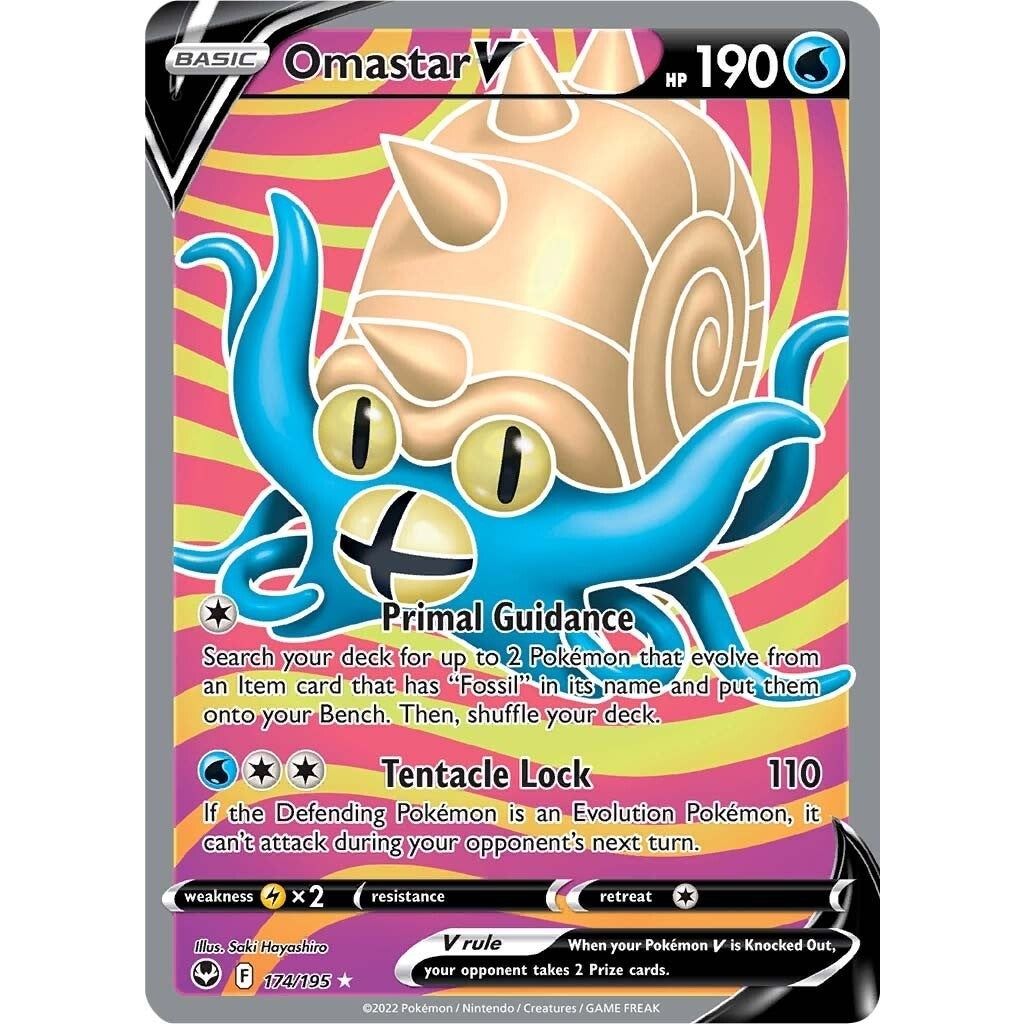 Image for Omastar V (Full Art) (174/195) (SWSH12) - Pokemon