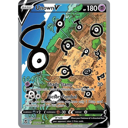 Image for Unown V (Alternate Full Art) (177/195) (SWSH12) - Pokemon