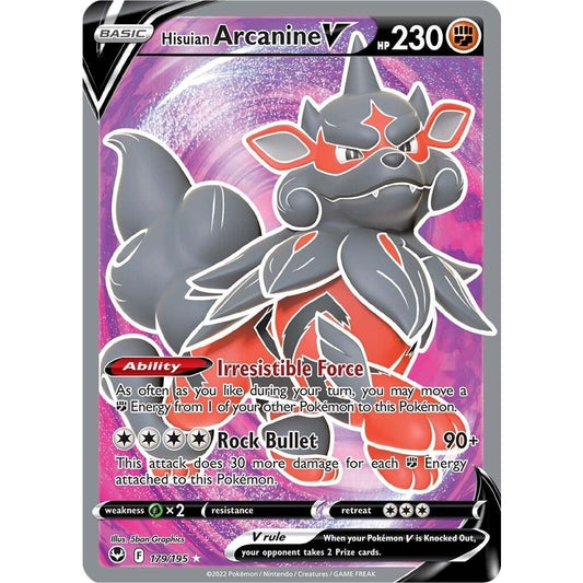Image for Hisuian Arcanine V (Full Art) (179/195) (SWSH12) - Pokemon