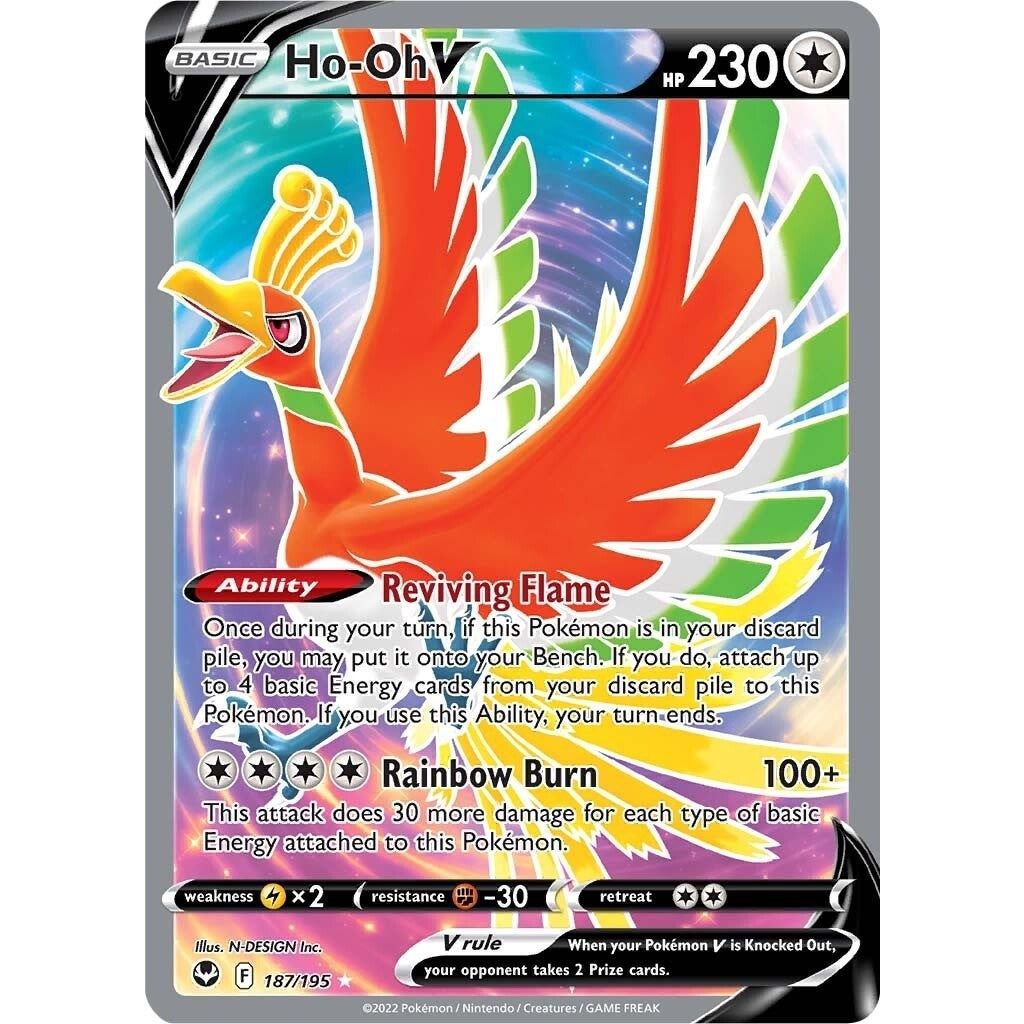 Image for Ho-Oh V (Full Art) (187/195) (SWSH12) - Pokemon