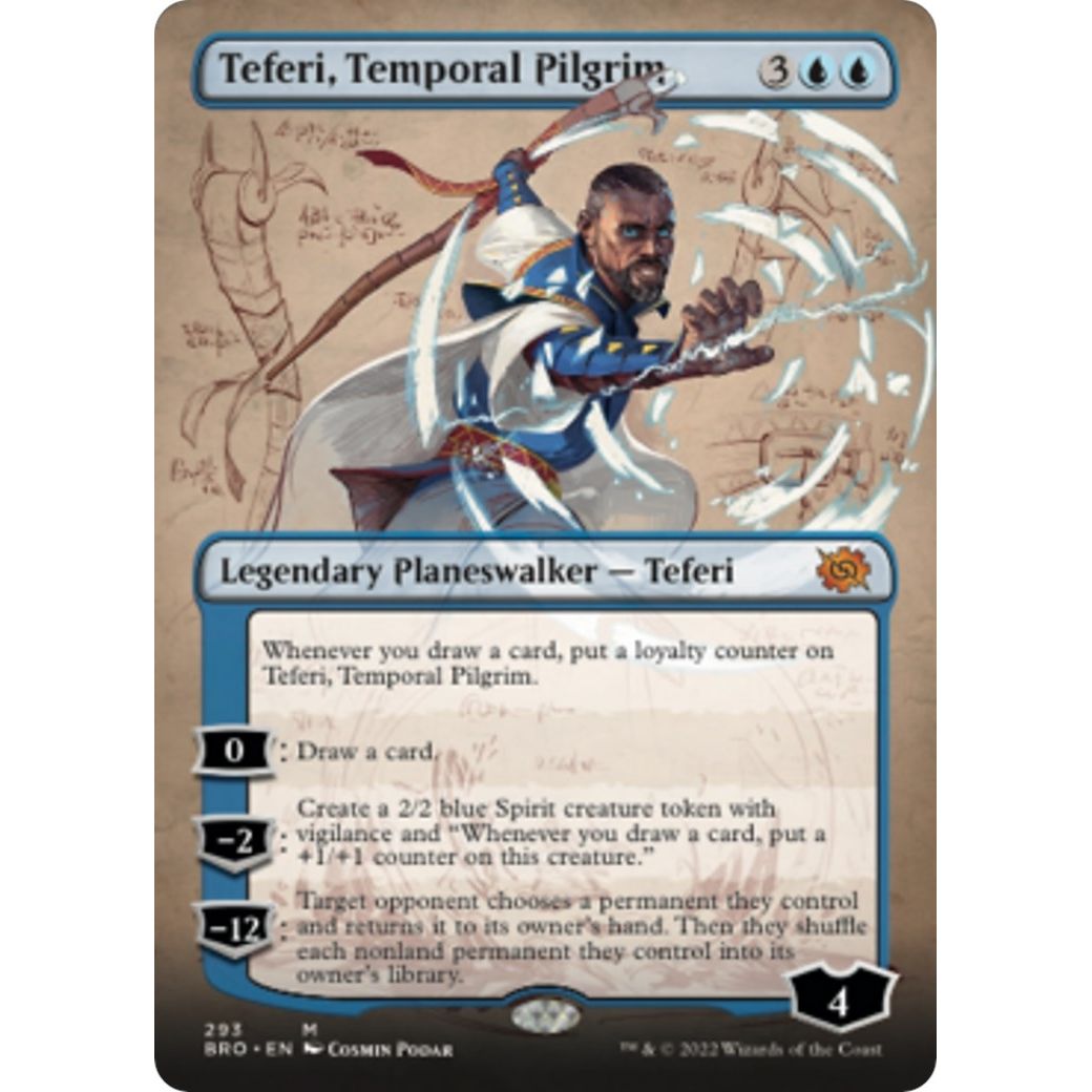 Image for Teferi, Temporal Pilgrim (Borderless) (293) (BRO) - Magic: The Gathering