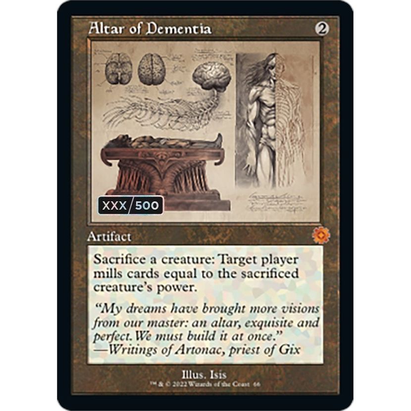 Image for Altar of Dementia (Schematic) (Serial Numbered) (66) (BRR) - Magic: The Gathering