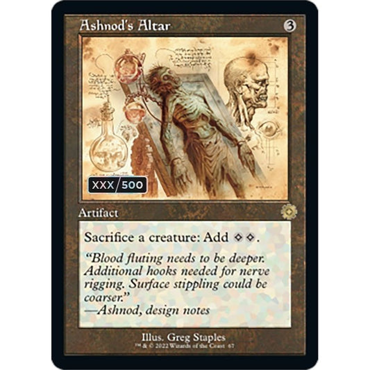 Image for Ashnod's Altar (Schematic) (Serial Numbered) (67) (BRR) - Magic: The Gathering