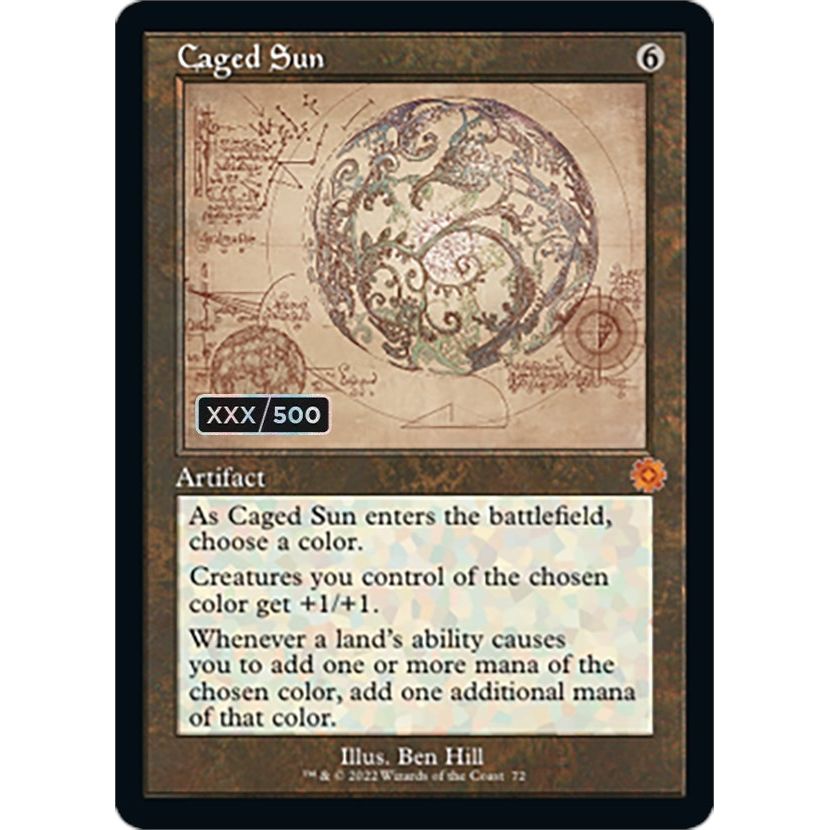 Image for Caged Sun (Schematic) (Serial Numbered) (72) (BRR) - Magic: The Gathering