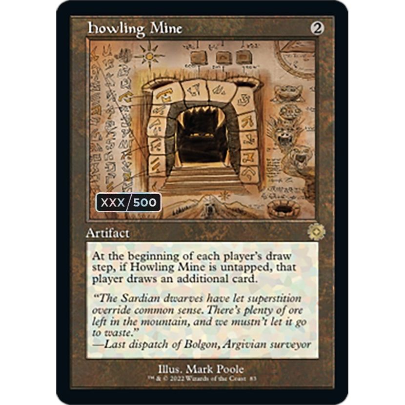 Image for Howling Mine (Schematic) (Serial Numbered) (83) (BRR) - Magic: The Gathering